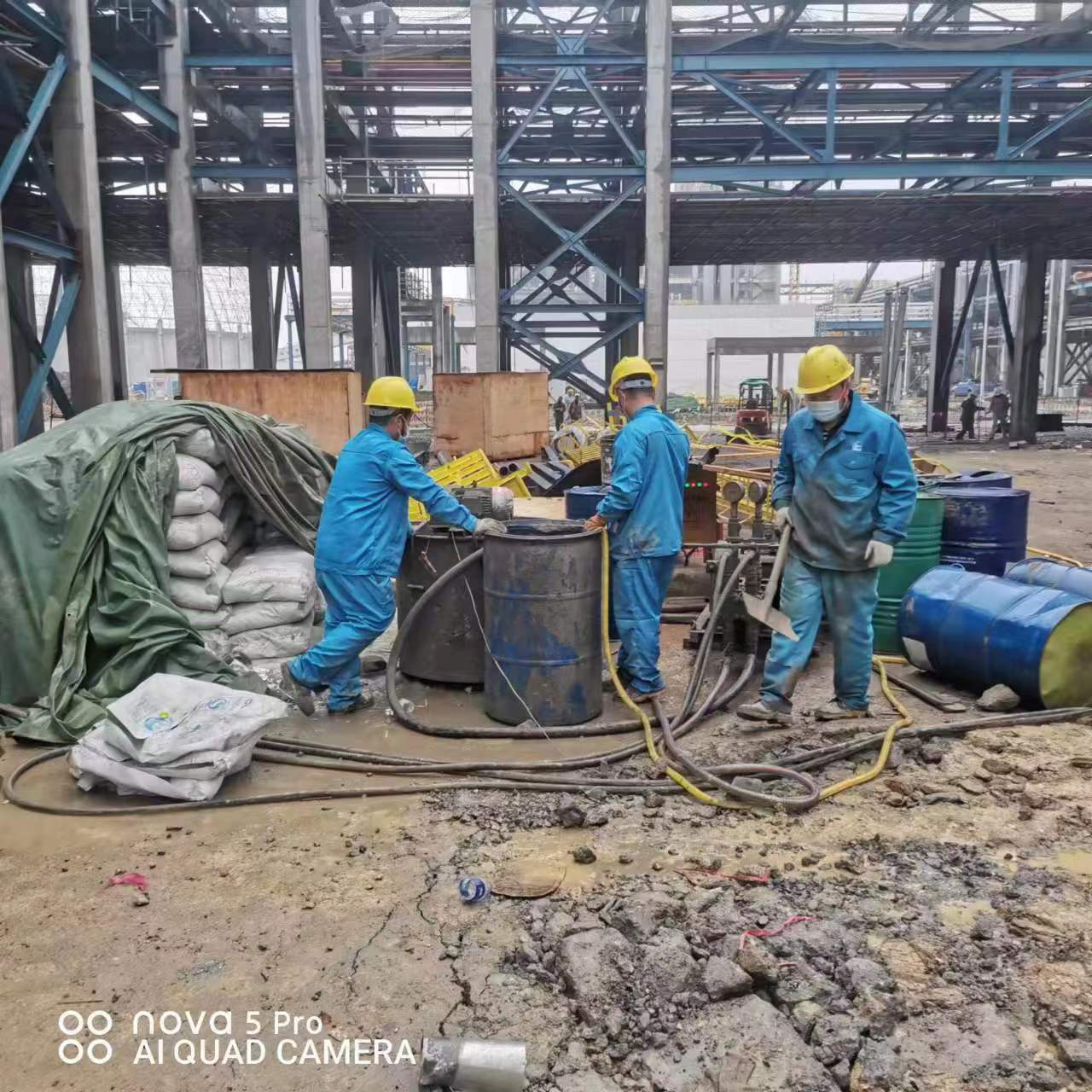 泰丰办事处设备基础下沉沉降注浆加固施工